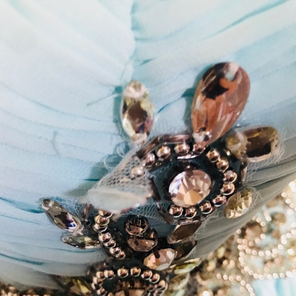 ✨SOLD Teal Strapless Formal Dress - Picture 7 of 8